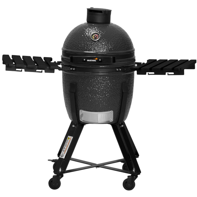 Keramický gril na dřevěné uhlí Kamado, 18", nerezový rošt