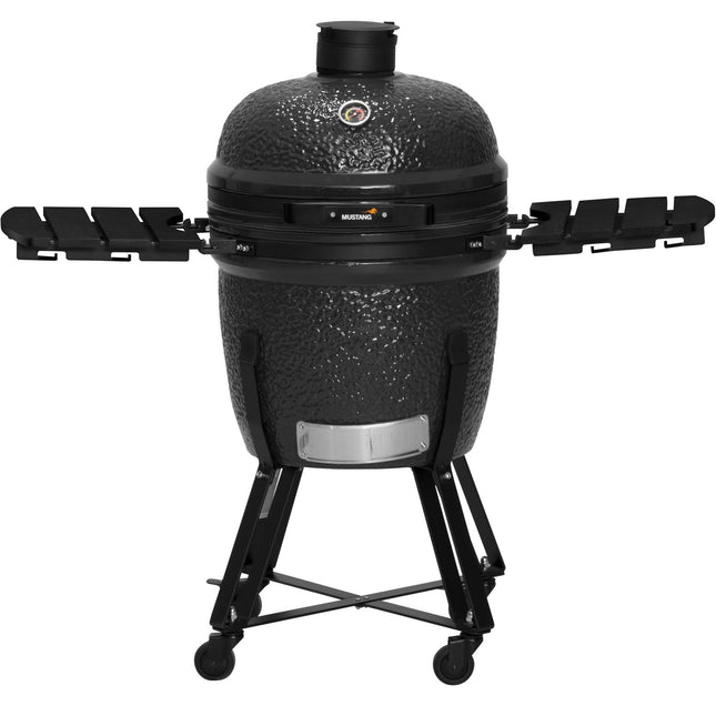 Keramický gril na dřevěné uhlí Kamado, nerezový rošt 47 cm