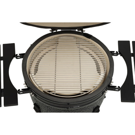 Keramický gril na dřevěné uhlí Kamado, nerezový rošt 47 cm