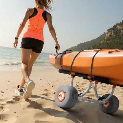 Kayak Cart Trolley, 350 lb Capacity, 12 in Inflatable Tires