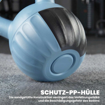 Kettlebell 6kg Sand-Filled, Non-Slip Grip, Blue