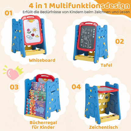 Kids 3-in-1 Art Easel with Magnetic Board, Blue