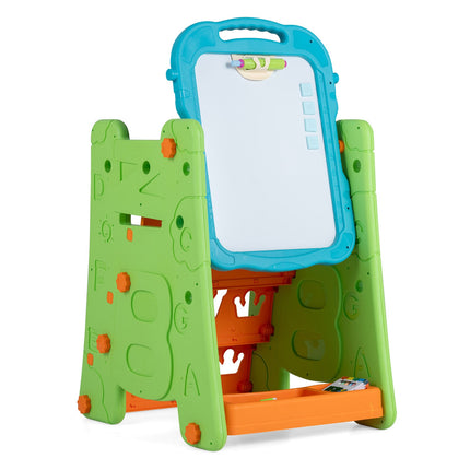 Kids 3-in-1 Art Easel with Magnetic Board, Green