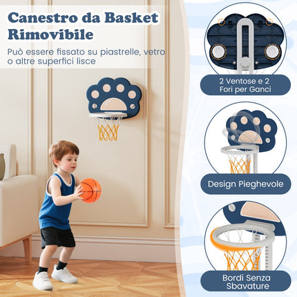 Dětské sportovní centrum 3v1, nastavitelný basketbalový koš