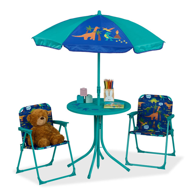 Kids' 4-Piece Outdoor Furniture Set with Parasol