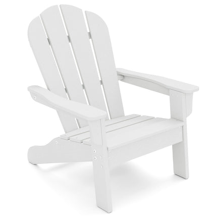 Dětské křeslo Adirondack, HDPE, ergonomická opěrka, bílá