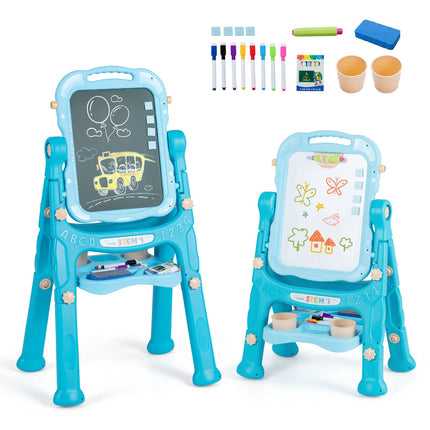 Kids Adjustable 4-in-1 Art Easel with Accessories