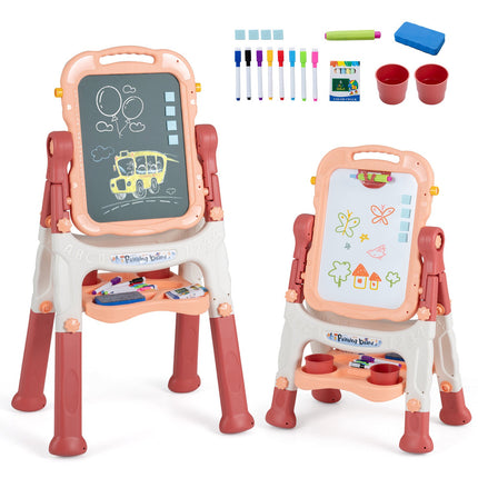 Kids' Adjustable 4-in-1 Art Easel with Accessories