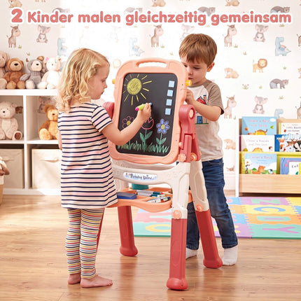 Kids' Adjustable 4-in-1 Art Easel with Accessories