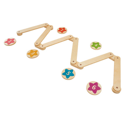 Kids Balance Beam Set, 6-Piece Wooden Montessori Boards
