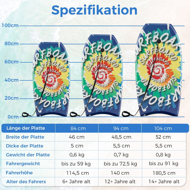 Dětský bodyboard 84cm s EPS jádrem, XPE povrchem a HDPE spodkem