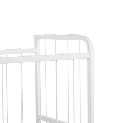 Kids Bookshelf with Fabric Toy Chest, 2-Tier, White