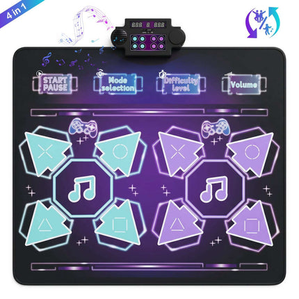 Kids Dance Mat with 4 Modes, LED Lights, and Music