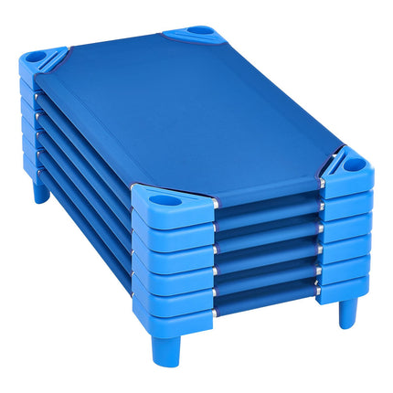 Kids Daycare Nap Cots, Stackable 6-Pack, 40 x 23 in