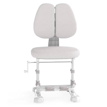 Kids Desk Chair, Adjustable Backrest and Footrest, Grey