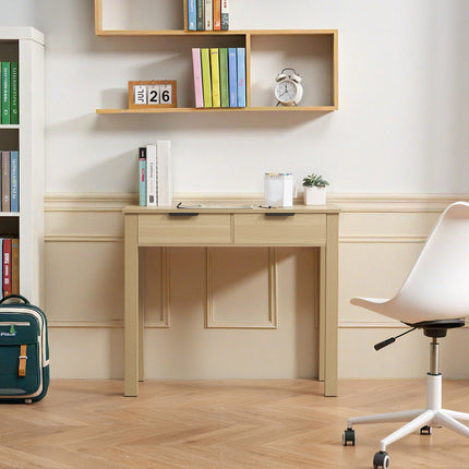 Kids Desk With 2 Drawers, Light Wood MDF Study Table