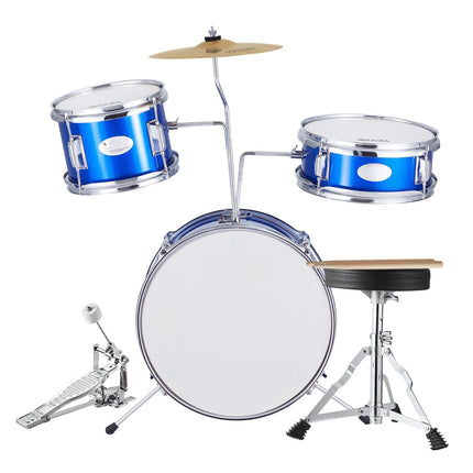 Kids Drum Set, 3-Piece 14-Inch with Throne, Cymbal, Pedal