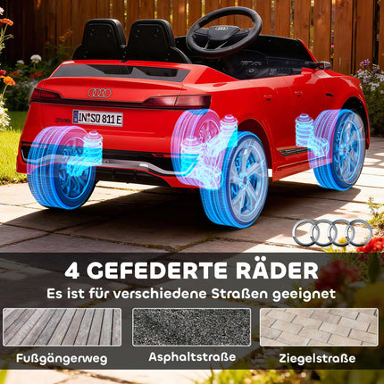 Dětské elektrické auto Audi Q8 12V, dálkové ovládání, světla, hudba, červené