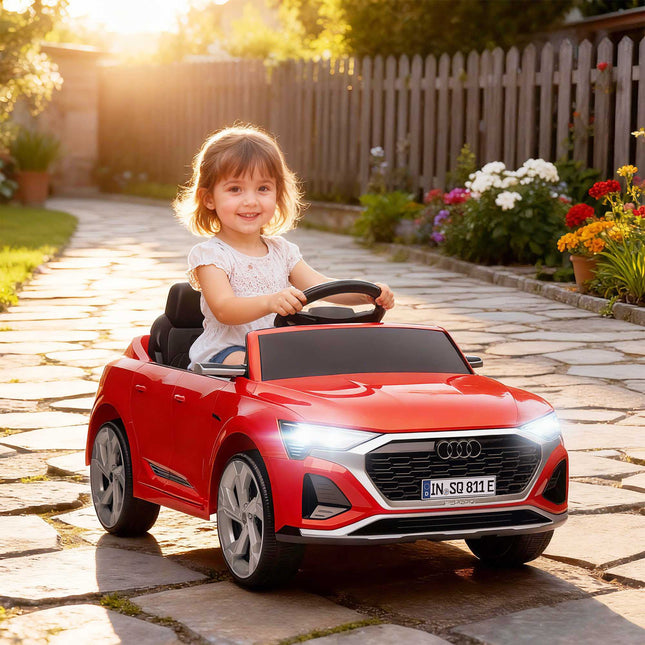Dětské elektrické auto Audi Q8 12V, dálkové ovládání, světla, hudba, červené