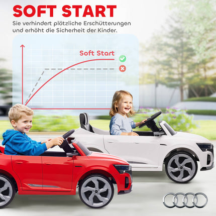 Dětské elektrické auto Audi Q8 12V, dálkové ovládání, světla, hudba, červené
