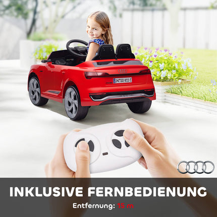 Dětské elektrické auto Audi Q8 12V, dálkové ovládání, světla, hudba, červené