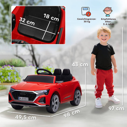 Dětské elektrické auto Audi Q8 12V, dálkové ovládání, světla, hudba, červené