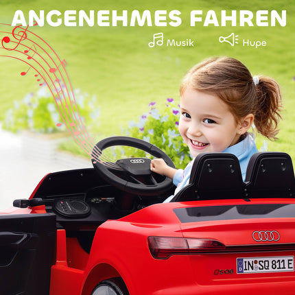 Dětské elektrické auto Audi Q8 12V, dálkové ovládání, světla, hudba, červené