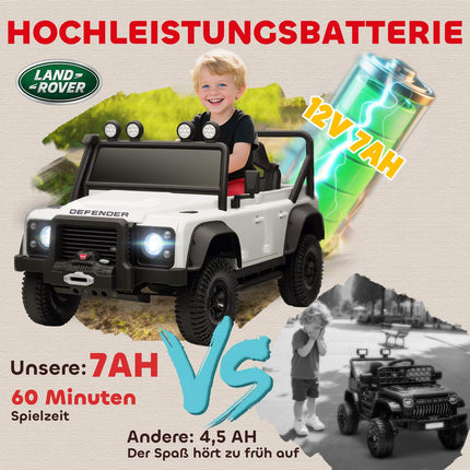 Dětské elektrické autíčko, baterie 12V, dálkové ovládání, bílá