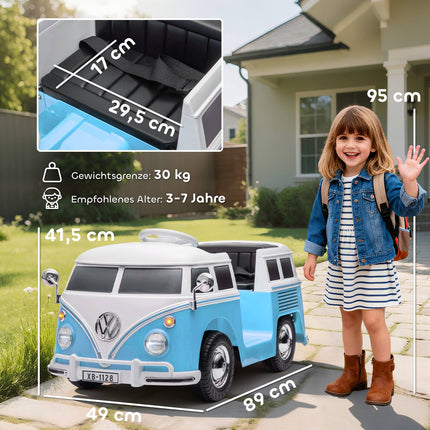 Dětské elektrické autíčko, 12V, dva motory, MP3, modrá, 89x49x41.5 cm
