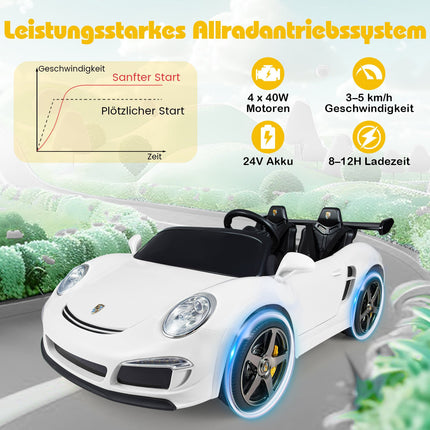 Dětské elektrické autíčko 12V, dálkové ovládání, LED světla, 4WD