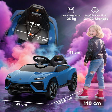 Kids Electric Car 12V with Remote, 2 Motors, Blue