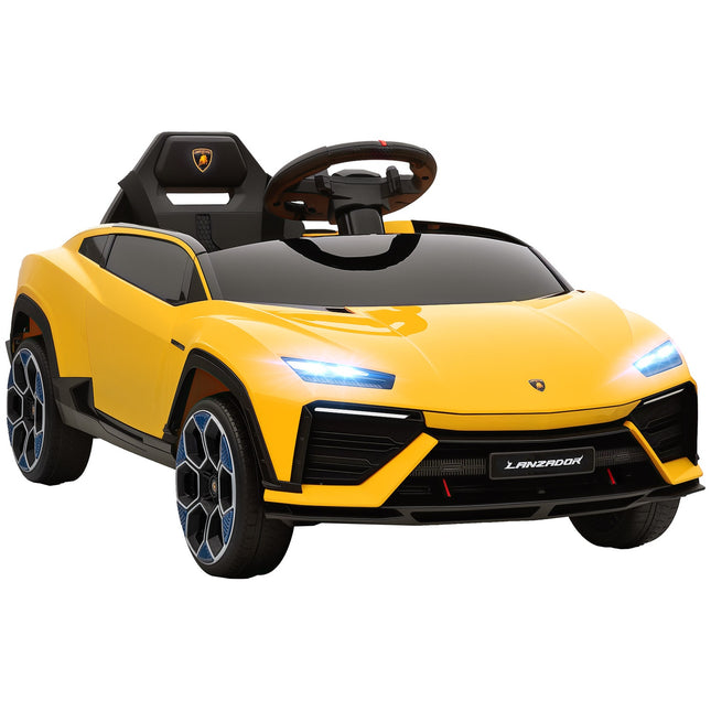 Dětské elektrické autíčko 12V s dálkovým ovládáním, 2 motory, žlutá