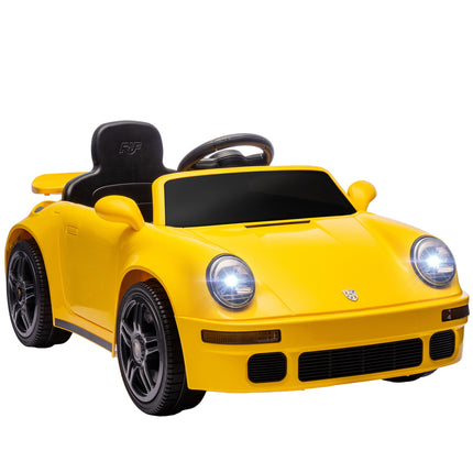 Dětské elektrické autíčko 12V s dálkovým ovládáním, MP3, LED světla, žlutá