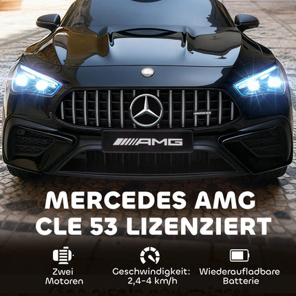Dětské elektrické autíčko, design Mercedes, 12V, dálkové ovládání, černá