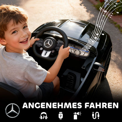 Dětské elektrické autíčko, design Mercedes, 12V, dálkové ovládání, černá