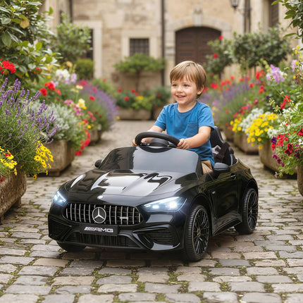 Dětské elektrické autíčko, design Mercedes, 12V, dálkové ovládání, černá