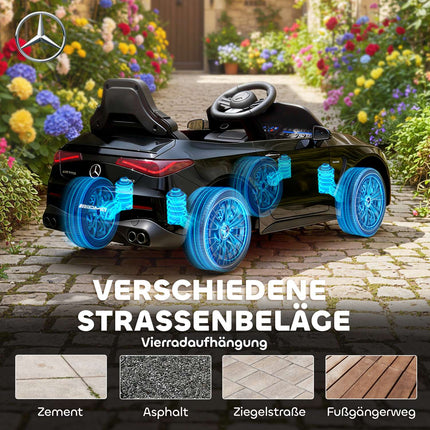 Dětské elektrické autíčko, design Mercedes, 12V, dálkové ovládání, černá