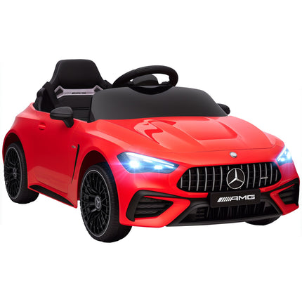 Dětské elektrické autíčko, design Mercedes, 12V, ovládání, LED, červená