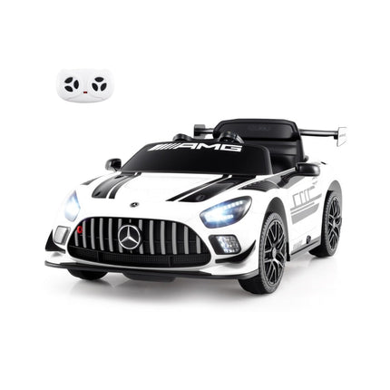 Dětské elektrické autíčko s dálkovým ovládáním – Mercedes-AMG GT3, 12V, bílá