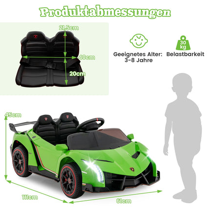 Dětské elektrické autíčko Lamborghini s dálkovým ovládáním a LED světly