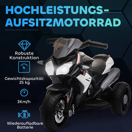 Dětská elektrická motorka, 3 km/h, světla a zvuky, věk 3-5