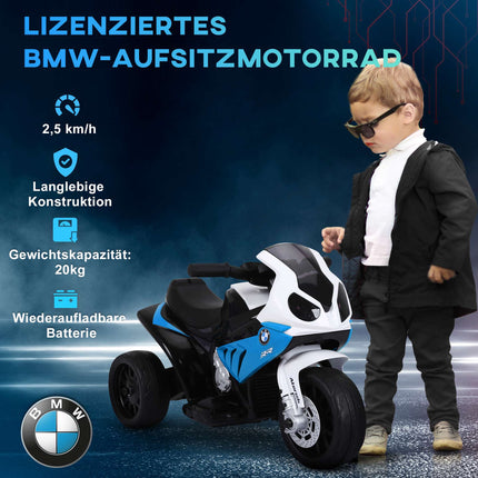 Kids' Electric Motorcycle 6V with Lights & Music, Blue