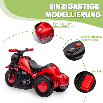 Dětská elektrická motorka, 6V s hudbou, 2.5-3 km/h, věk 2-5