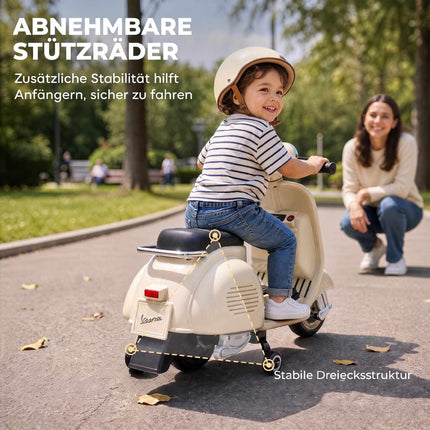 Kids Electric Motorcycle with Training Wheels & Music