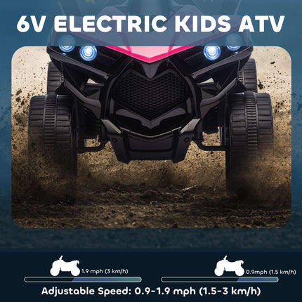 Dětská elektrická čtyřkolka, motor 6V, růžová, věk 3-6