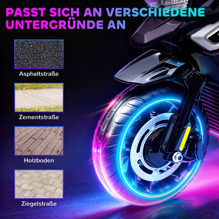 Dětská elektrická motorka, 18-36 měsíců, černá