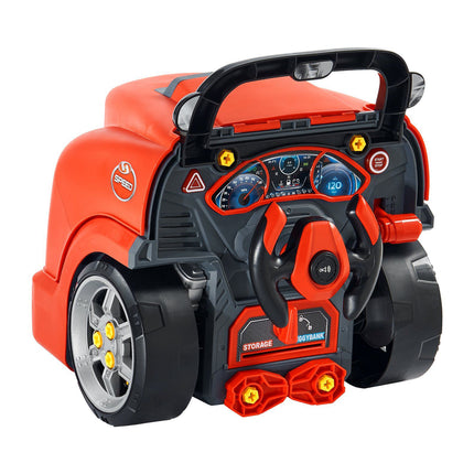 Kids Engine Repair Toy Set, 60-Piece, Lights and Sounds