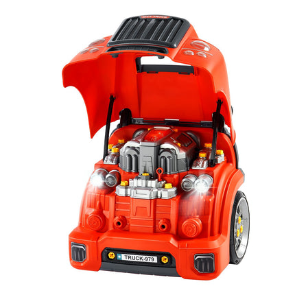 Kids Engine Repair Toy Set, 60-Piece, Lights and Sounds