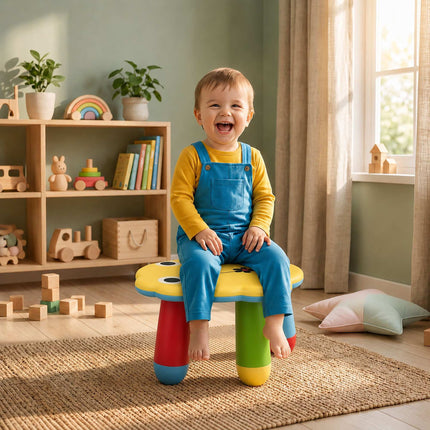 Kinderkrukje van plastic met kikkerdesign, meerkleurig