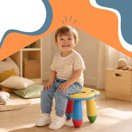 Kinderkrukje van plastic met kikkerdesign, meerkleurig